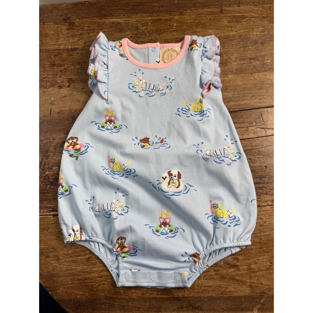 Beaufort Bonnet Company Ruehling Ruffle Bubble Doggy Paddle Blue Pink 2T Kids